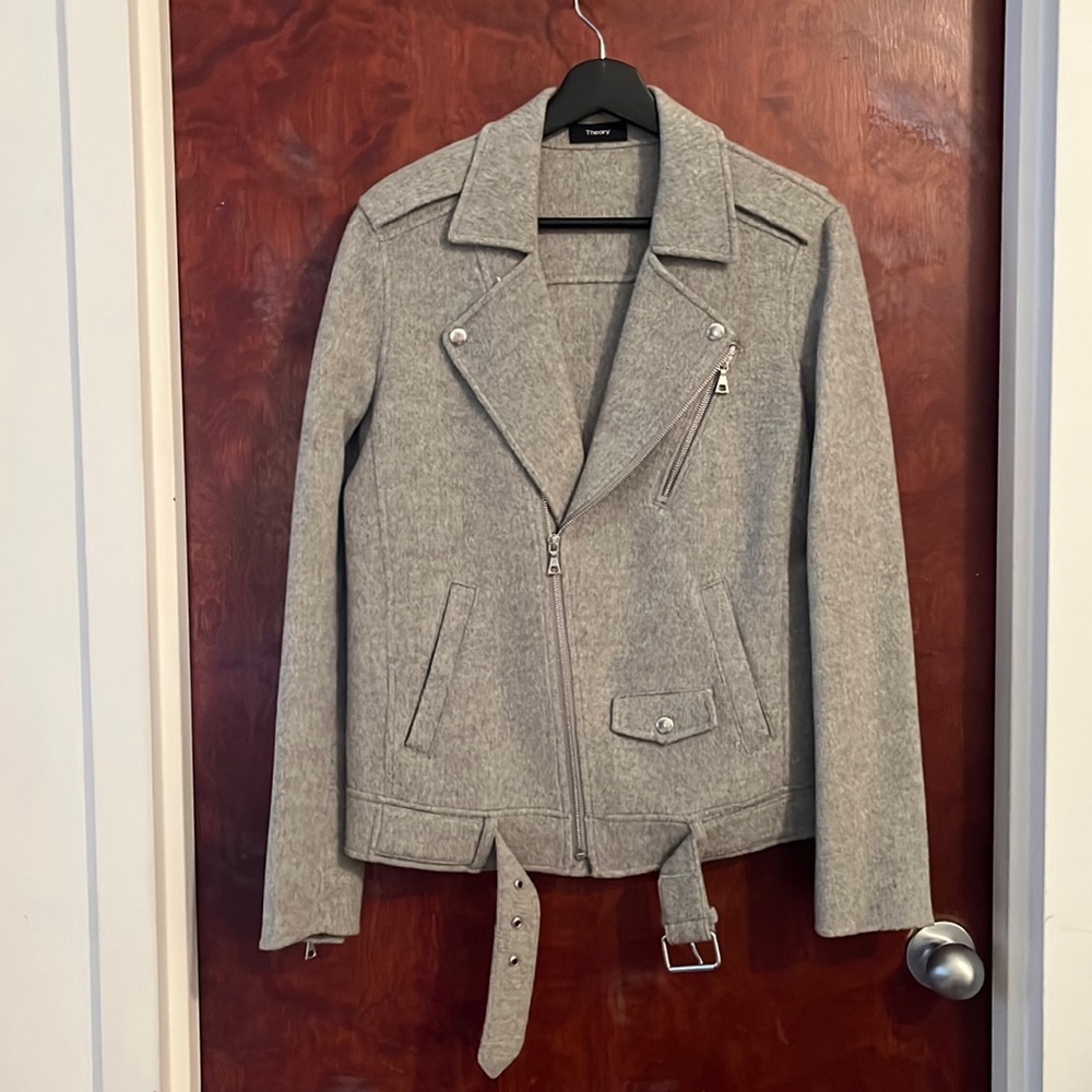 THEORY Wool and cashmere Moto jacket
